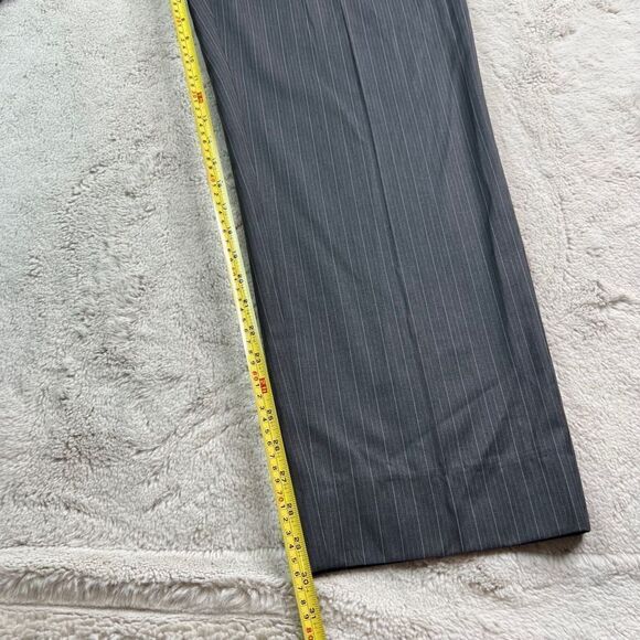 Giorgio Armani Black Label Grey Pinstripe Dress Pants Mens Size 38 Wool - Picture 11 of 12
